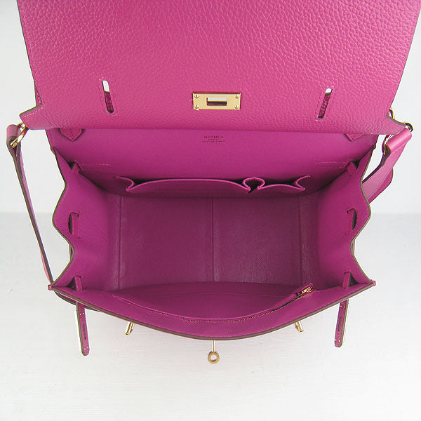 Luxury Hermes Leather Shoulder bag H6508 peach golden