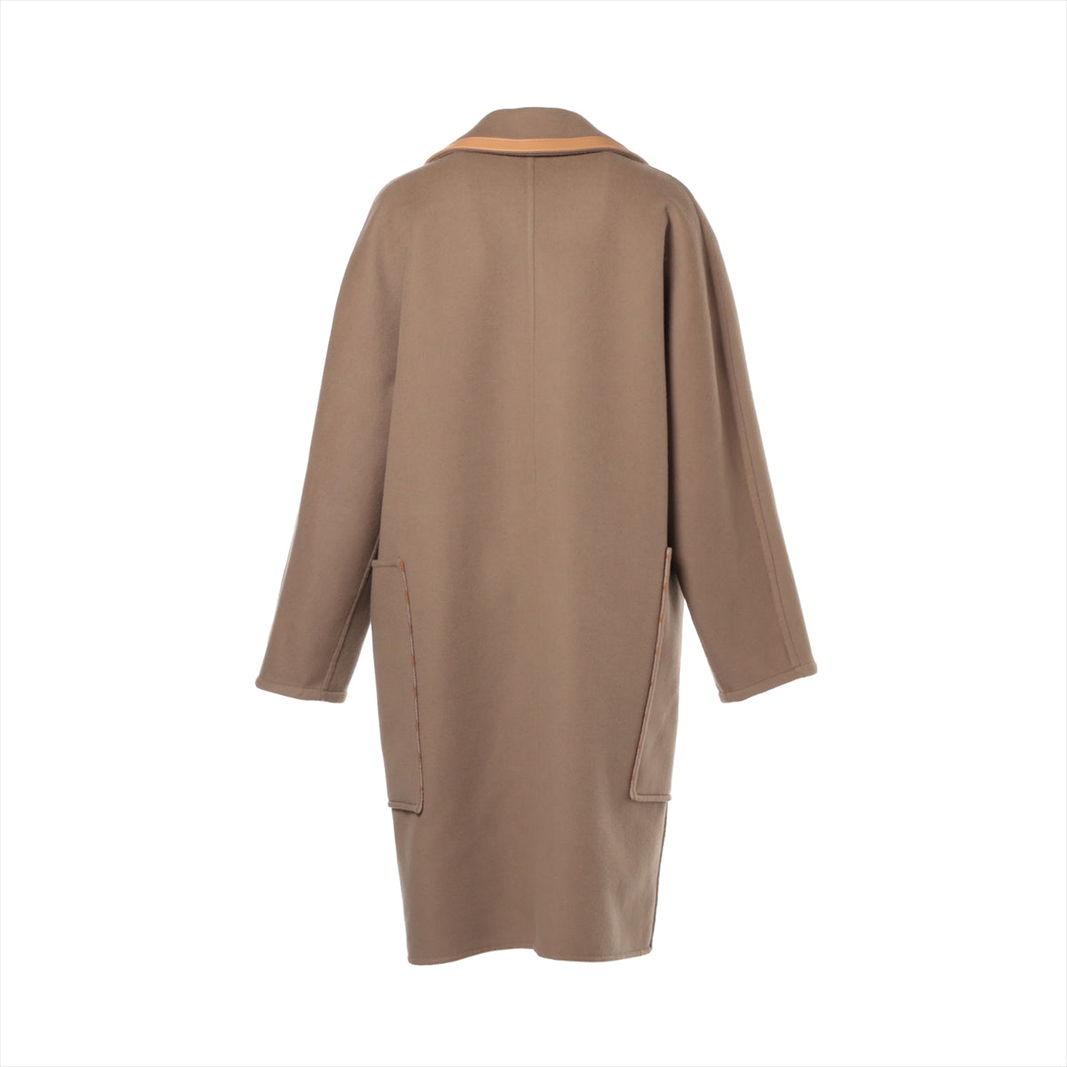Louis Vuitton 23AW Wool x Silk Coat 36  Brown Removable Bubble Color Double Face Coat RW232W Removable Wool