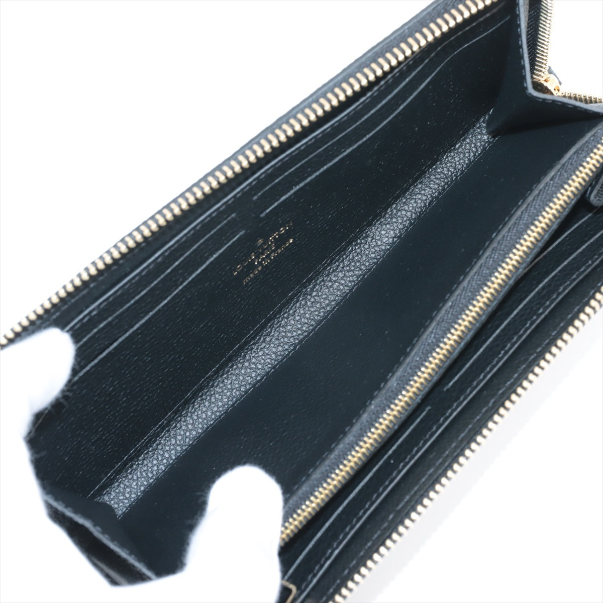 Louis Vuitton bicolor monogram implant Portefolio Clemence M82338 Noneir round zip wallet  reaction