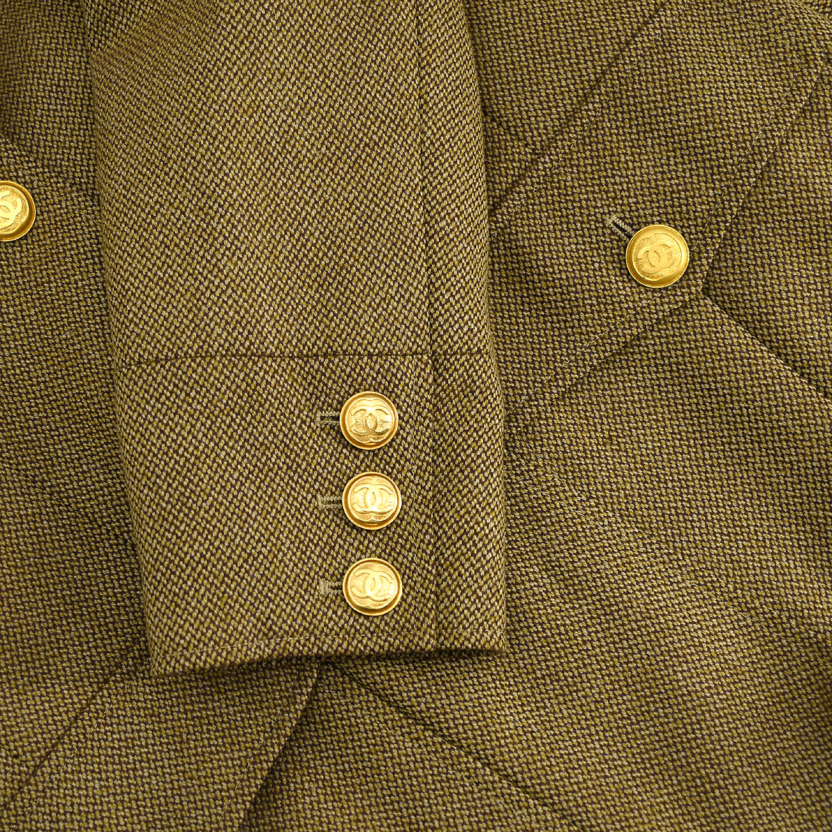 Chanel Single Breasted Jacket Brown 96A #38