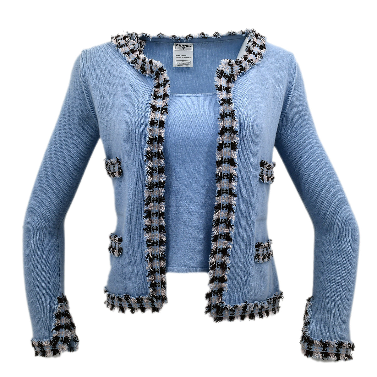 Luxury Chanel Fall 2002 top and cardigan set #38