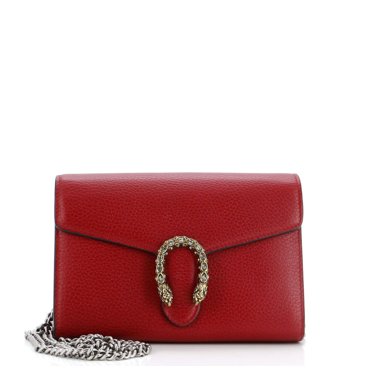 Luxury Gucci Trending 2025 Dionysus Chain Wallet Leather with Embellished Detail Small