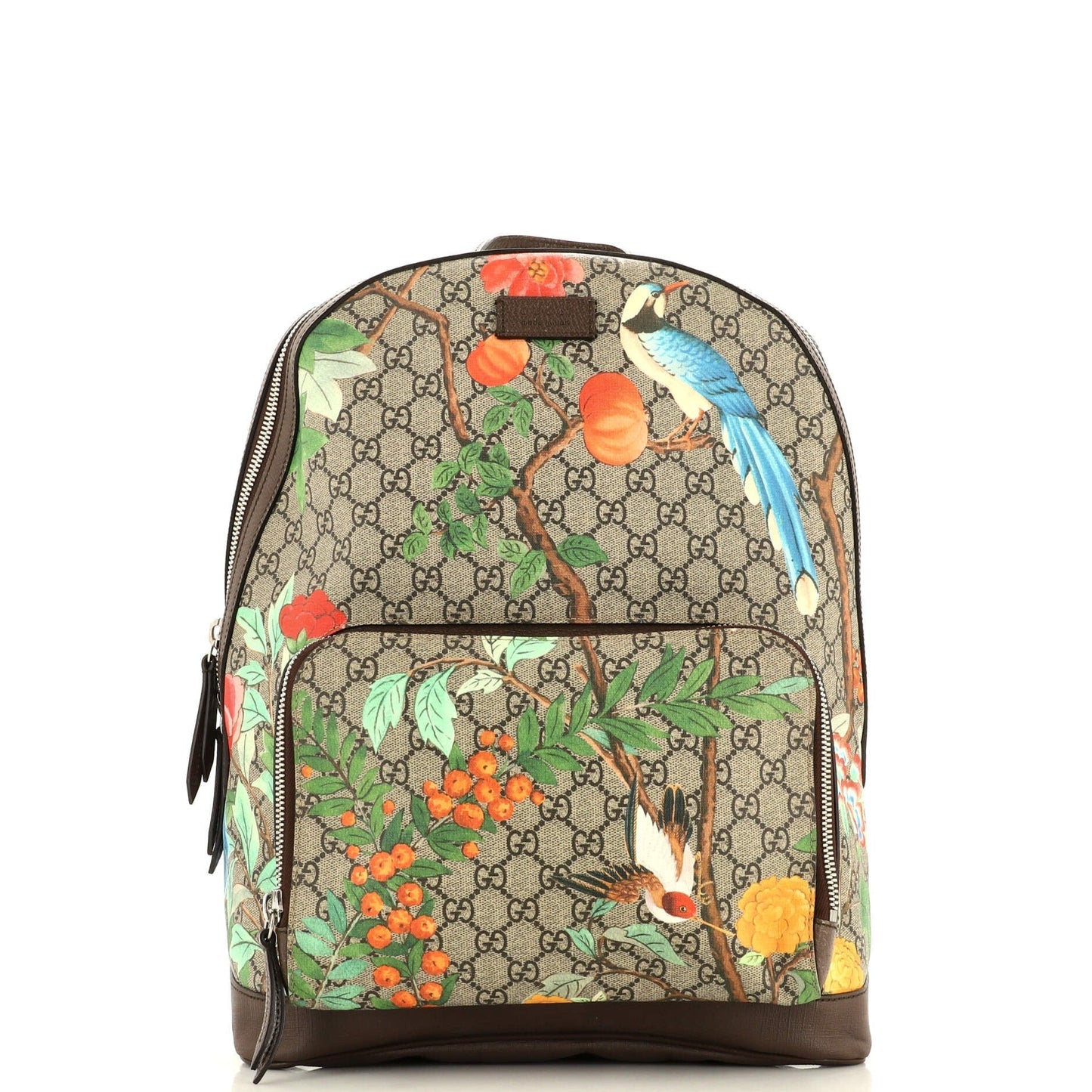 Luxury Gucci Trending 2025 Zip Pocket Backpack Tian Print GG Coated Canvas Medium