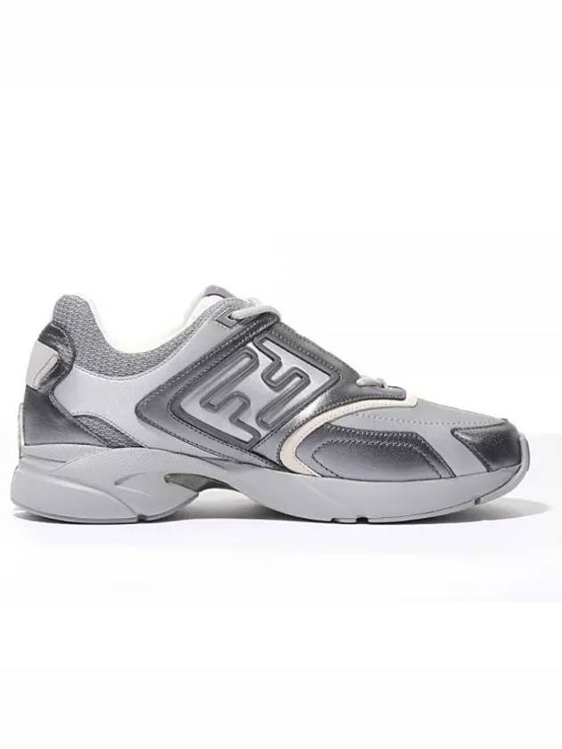 Luxury Fendi Faster Trainer Low Top Sneakers Grey