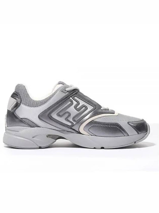 Luxury Fendi Faster Trainer Low Top Sneakers Grey