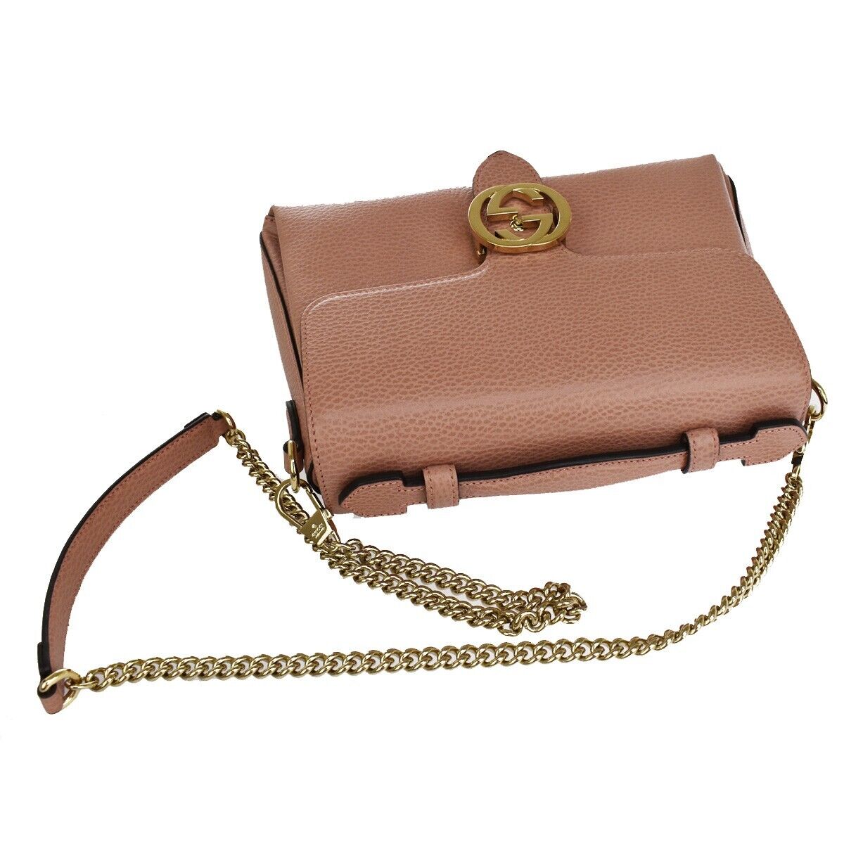 Luxury Gucci Trending 2025 Interlocking G  Leather Shoulder Bag ()