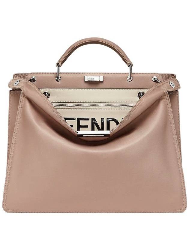 Luxury Fendi Peekaboo ISeeU Medium Tote Bag Beige