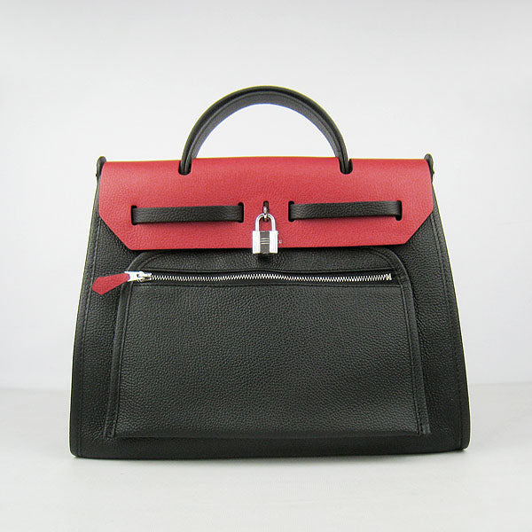 Luxury Hermes Herbag 60667 Cow Leather Red