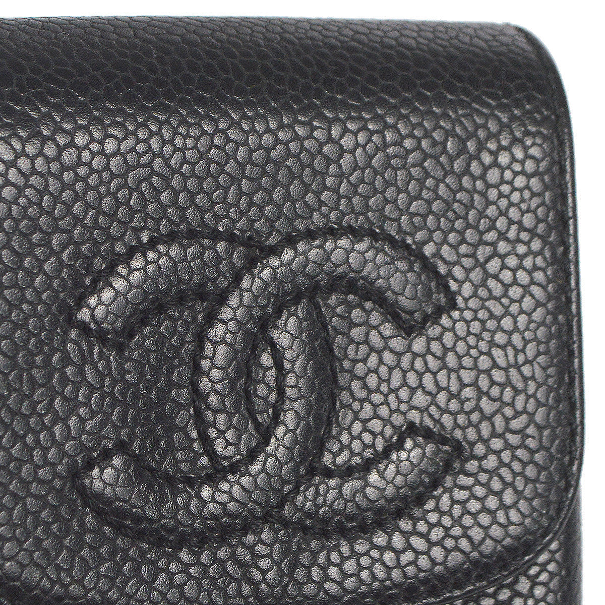 Luxury Chanel 2000-2001 Timeless Cigarette Case Black Caviar