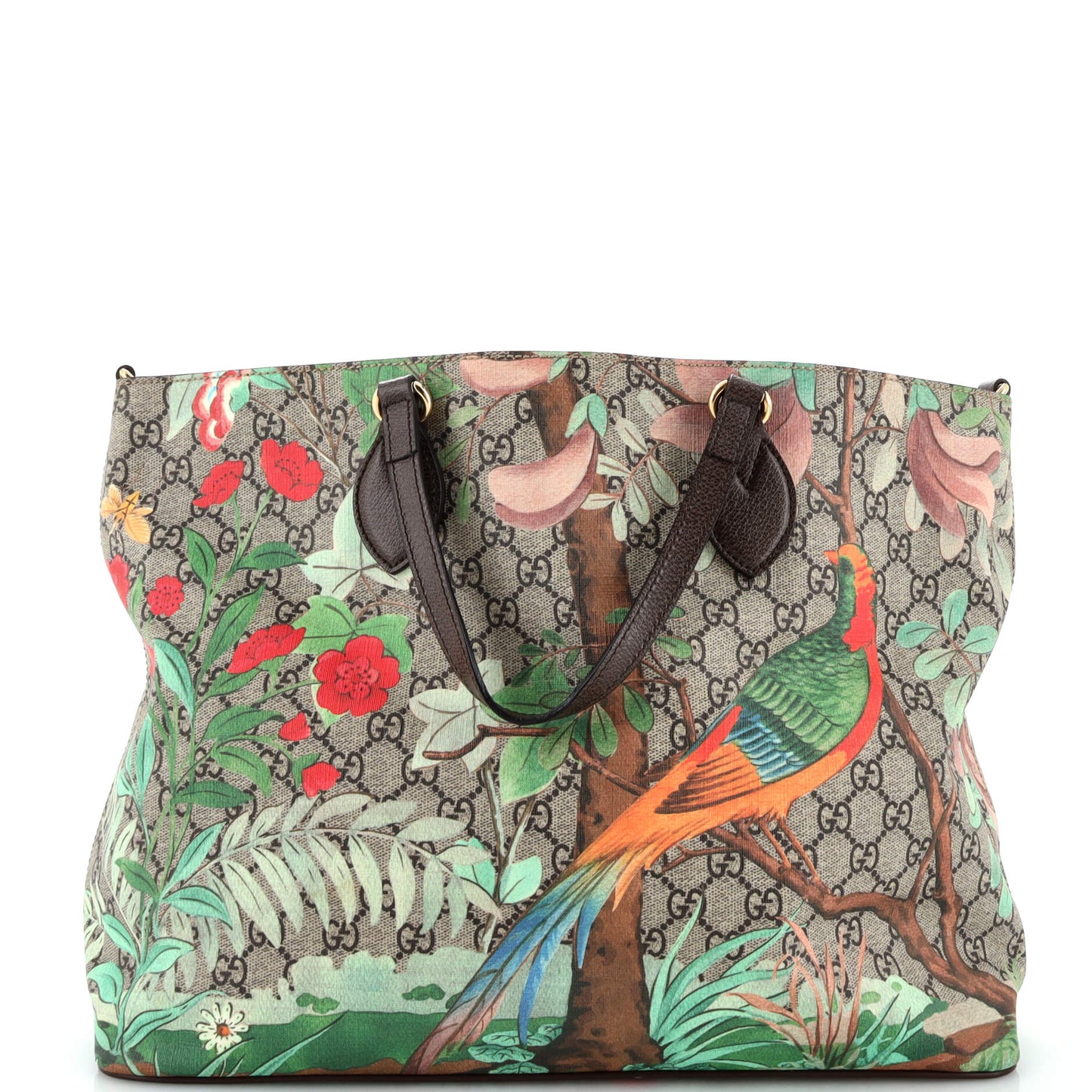 Luxury Gucci Trending 2025 Convertible Soft Tote Tian Print GG Coated Canvas Medium