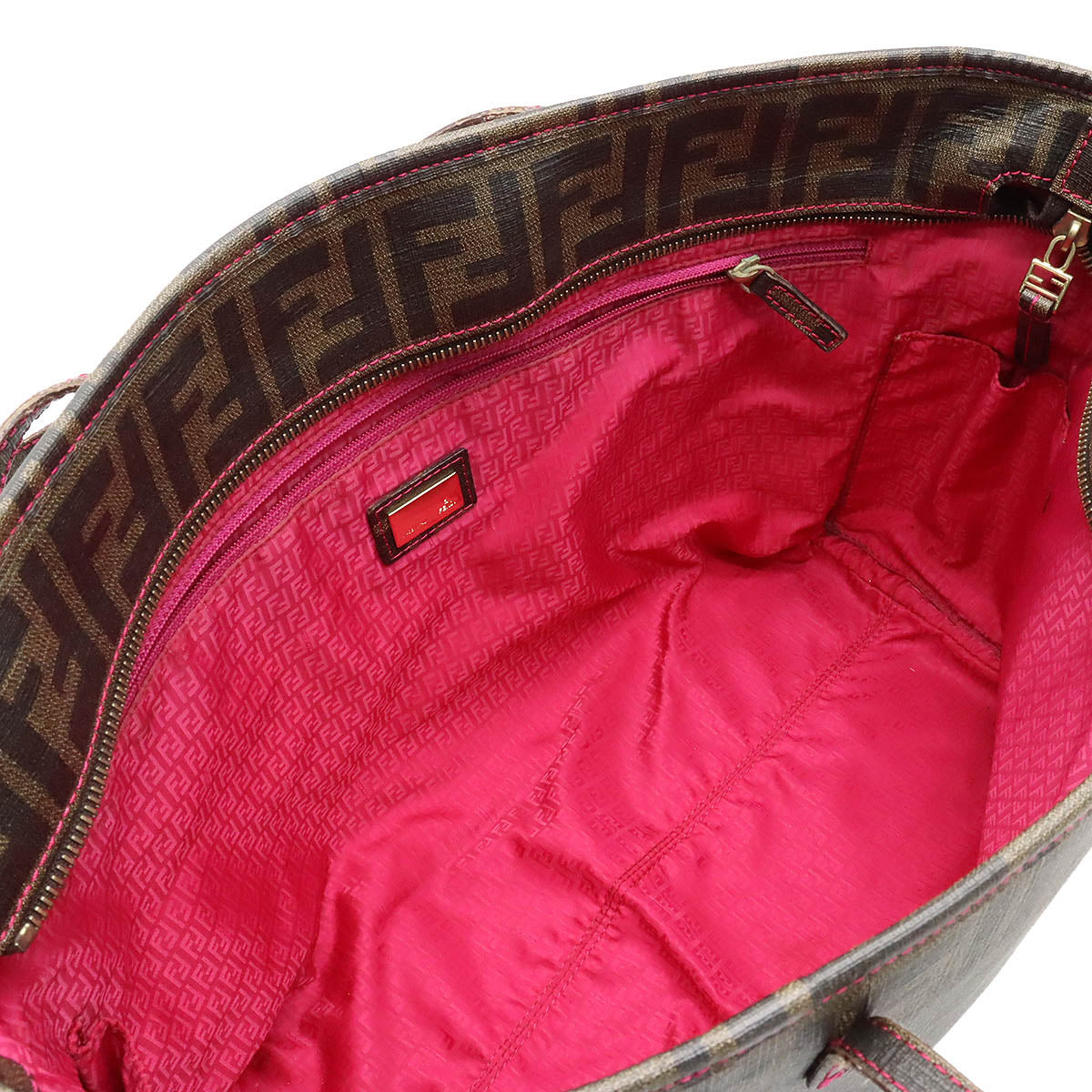 Luxury FendiZucca Canvas Tote Bag - '10s