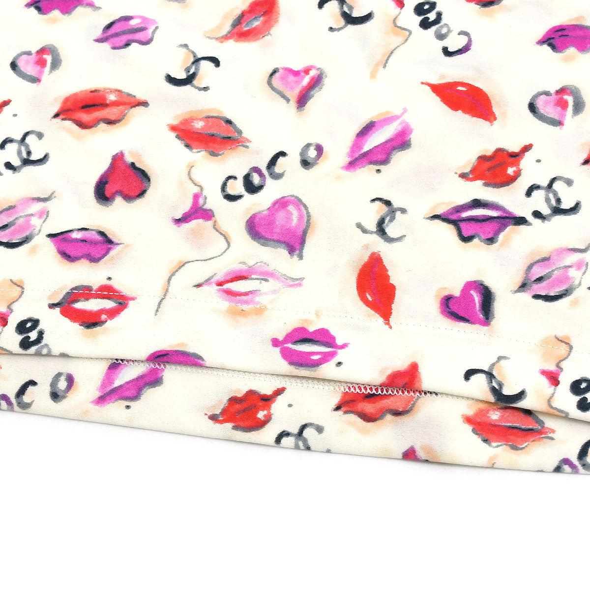 Luxury Chanel 1995 Spring lip-print crop top #44