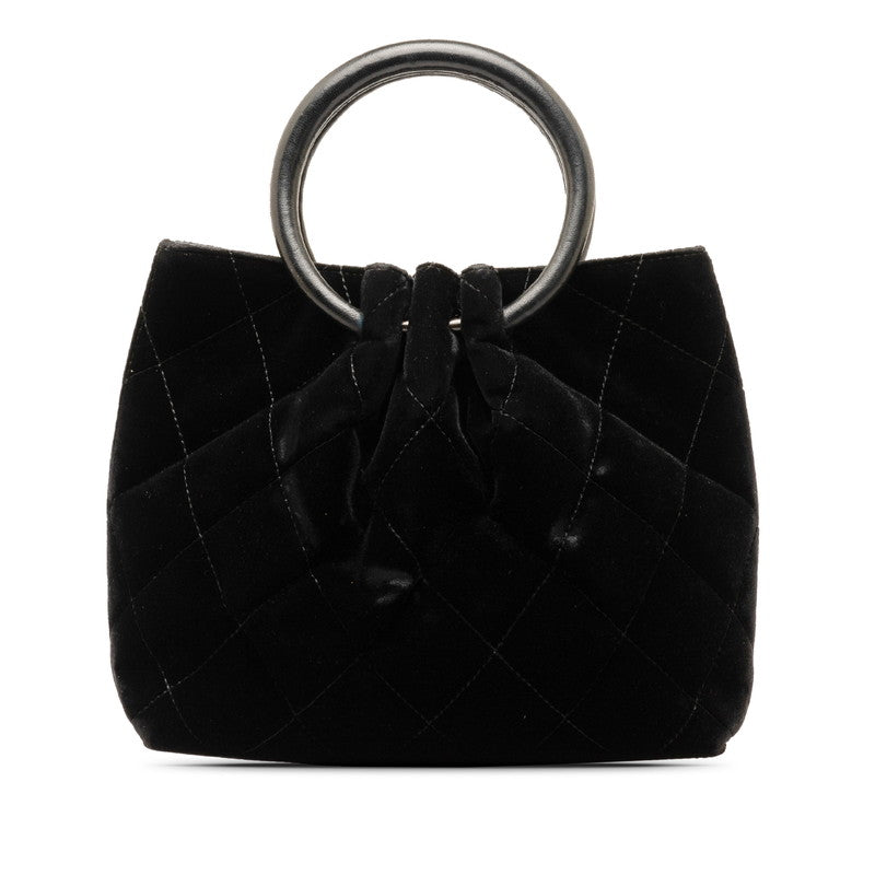 Chanel Matrases Circle Handbag Black White Leather  Chanel