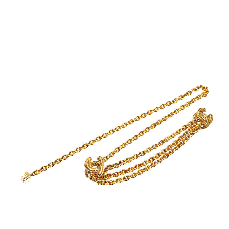 Chanel Matelasse Coco Mark Chain Belt Gold