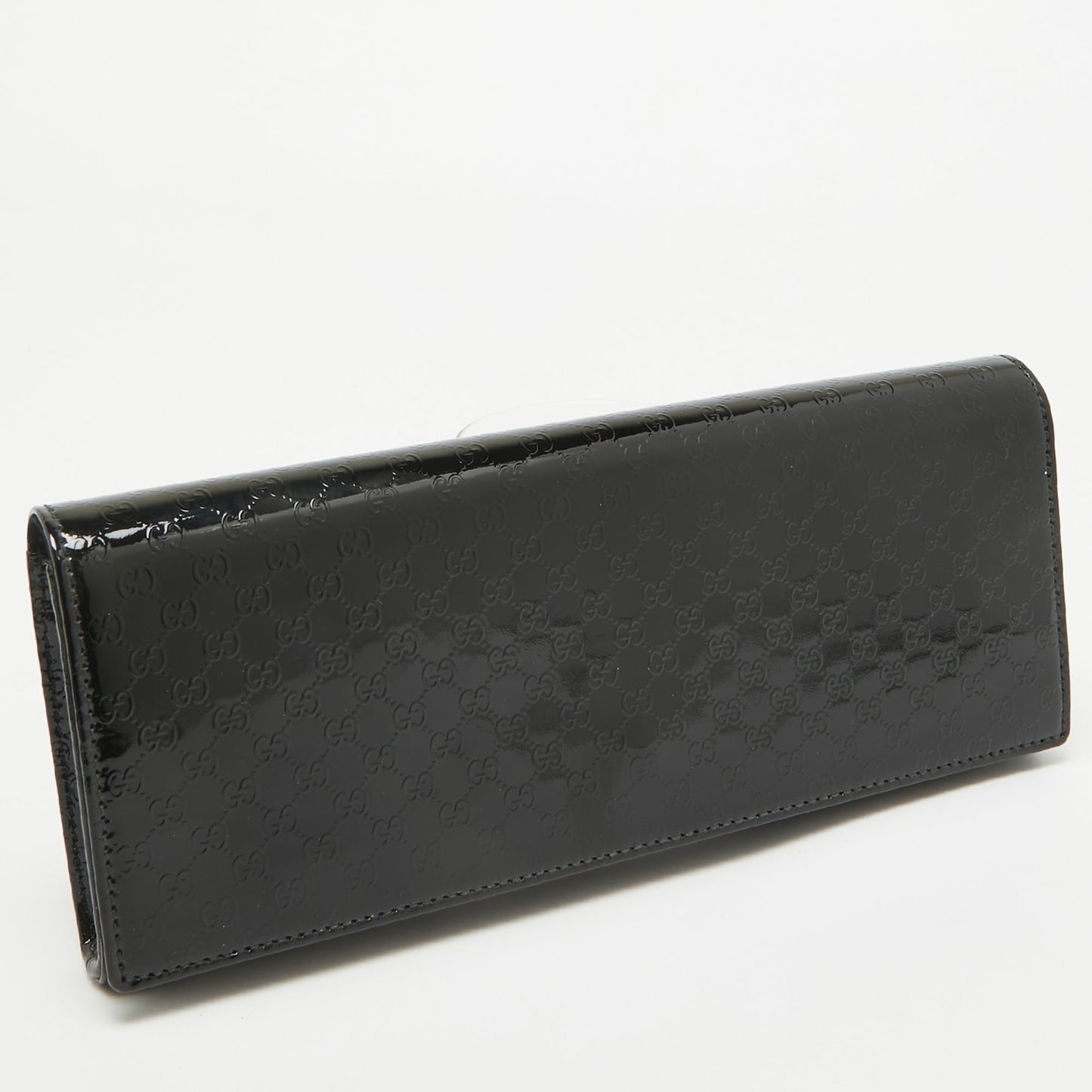 Luxury Gucci Trending 2025 Black MicroLuxury Gucci Trending 2025ssima Patent Leather Small Broadway Clutch