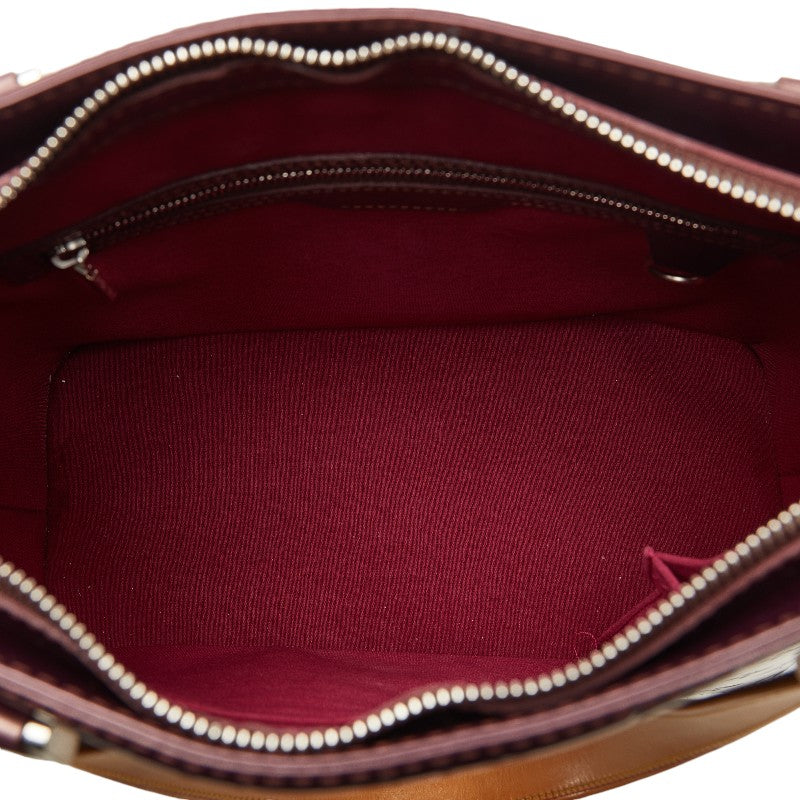 Louis Vuitton Monogram Matt Stockton Handbag M55116 Violet Pearl Leather  Louis Vuitton