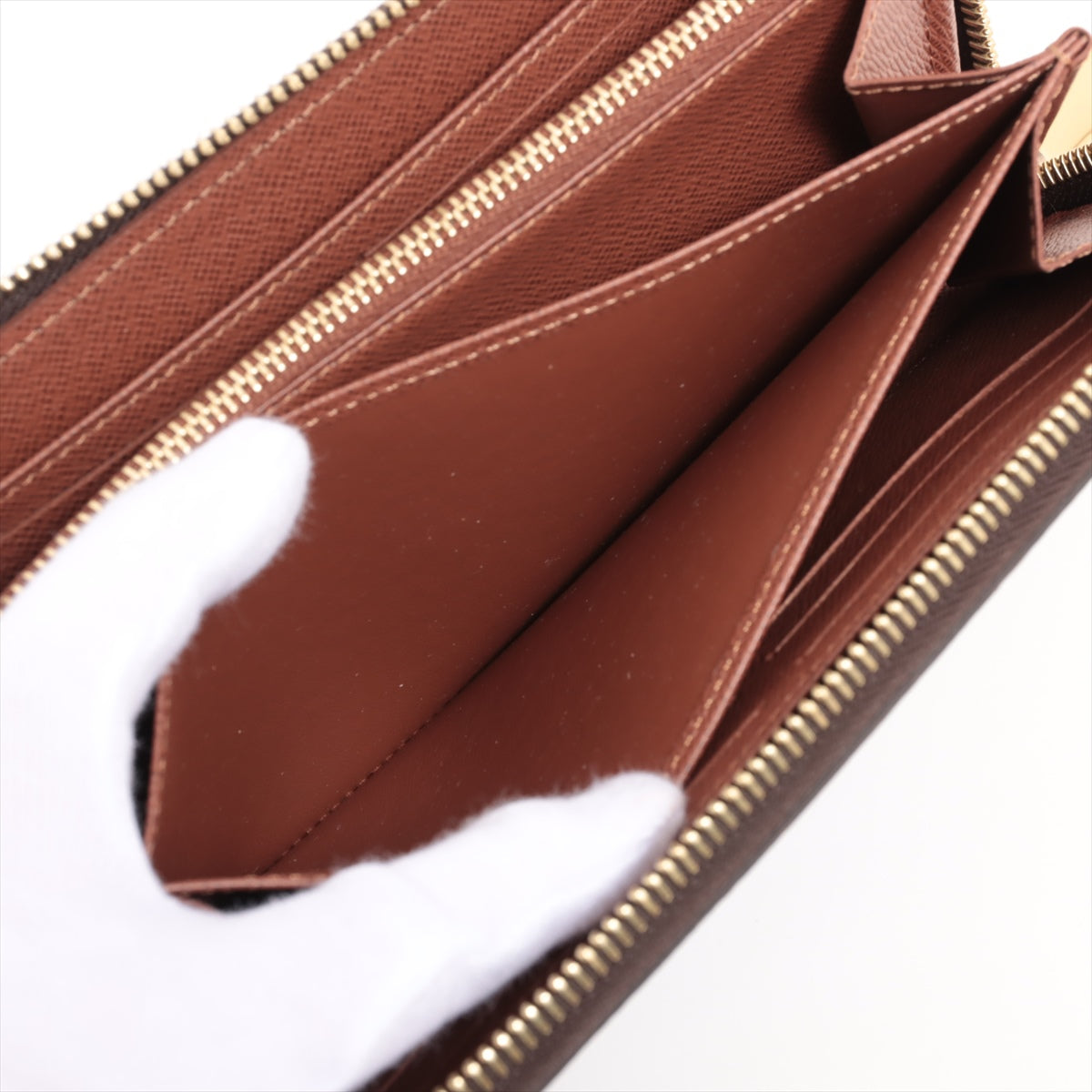 Louis Vuitton Monogram Zippyr Wallet M42616 Brown Round Zipper Wallet