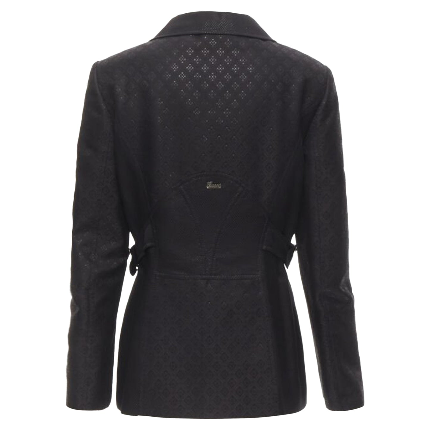 Gucci metallic oriental brocade double breasted jacket