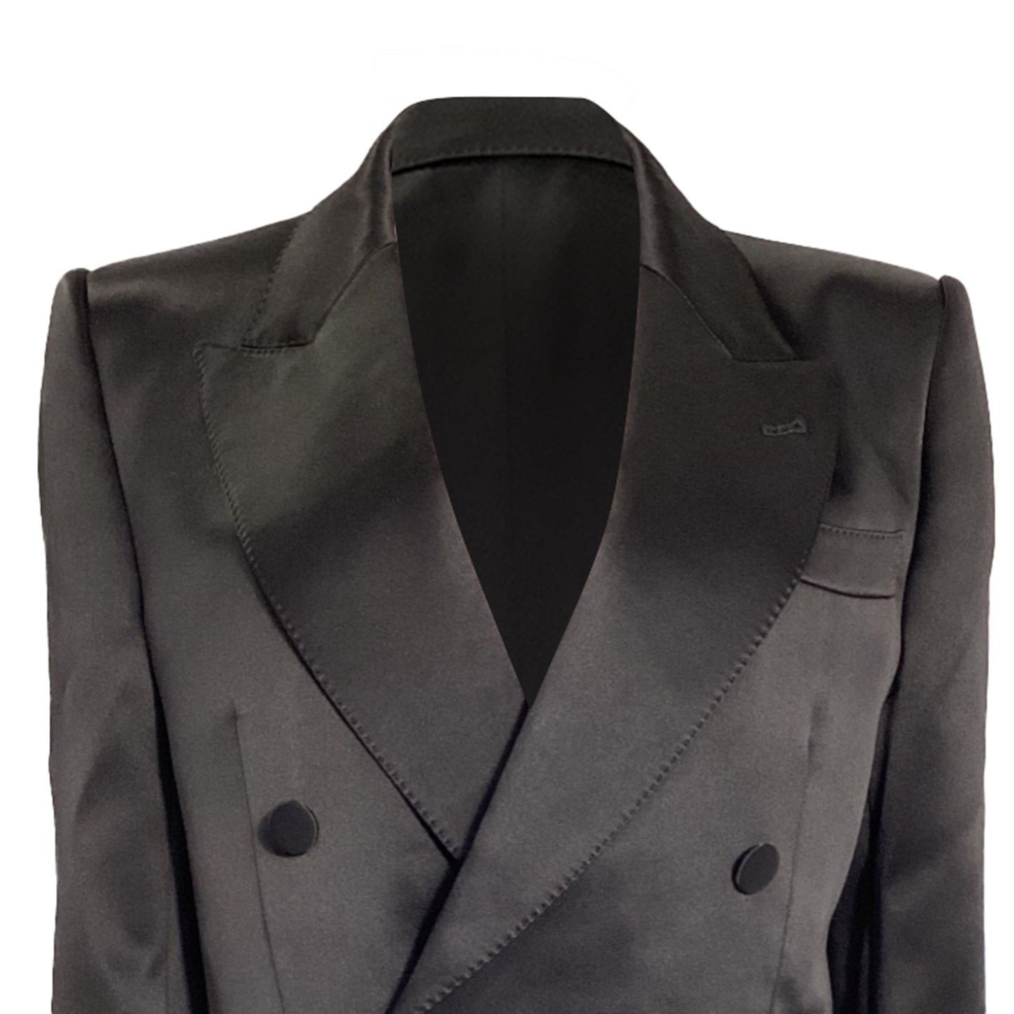 Gucci Double-Breasted Blazer in Black Acetate