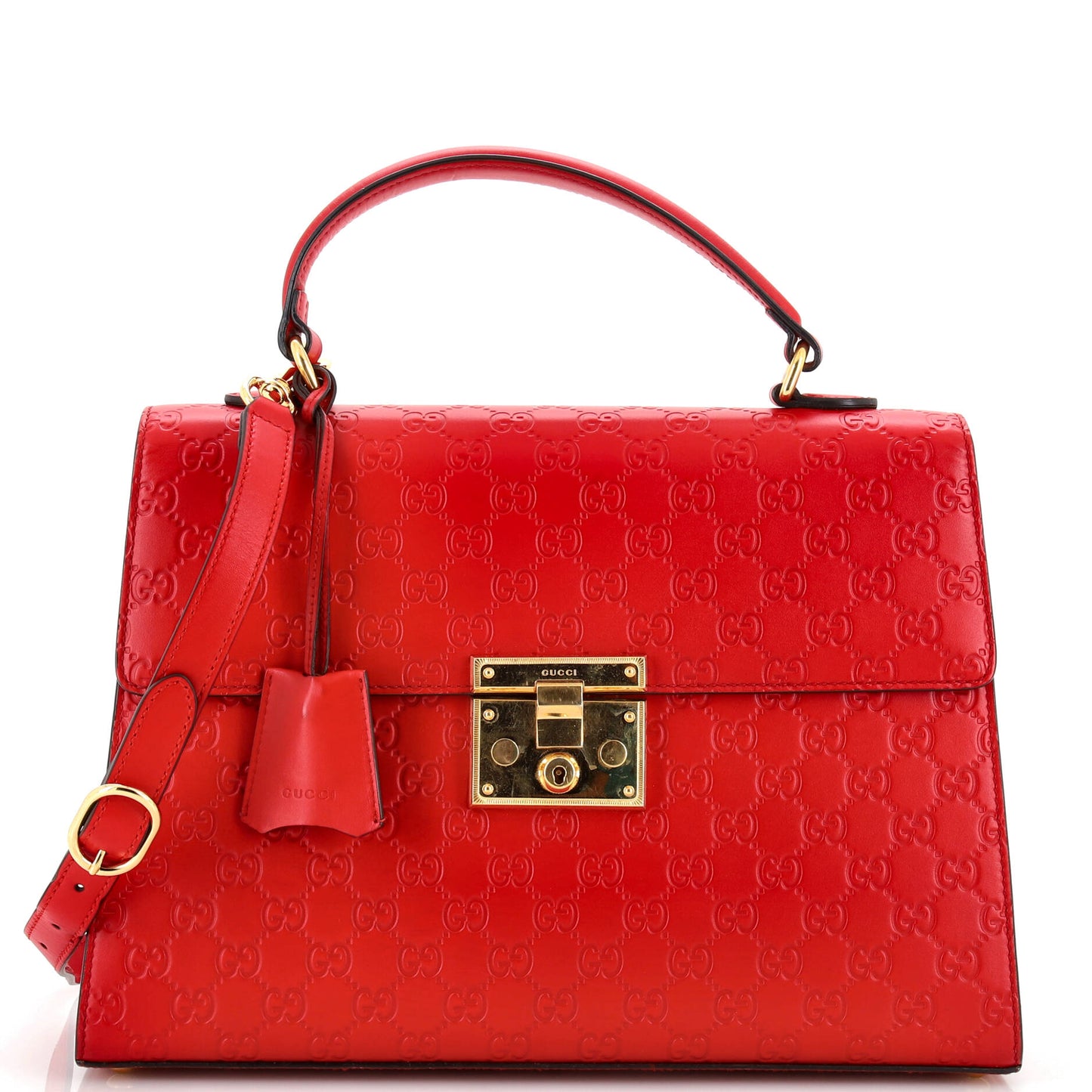 Luxury Gucci Trending 2025 Padlock Top Handle Bag Luxury Gucci Trending 2025ssima Leather Medium
