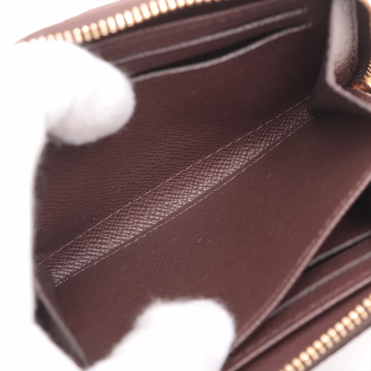 Louis Vuitton Damier Zippyr Coin Pearce N63070 Brown Coin Case