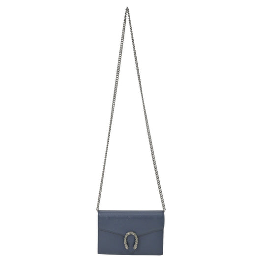Luxury Gucci Trending 2025 Dionysus Mini Chain Bag in Navy Blue Leather
