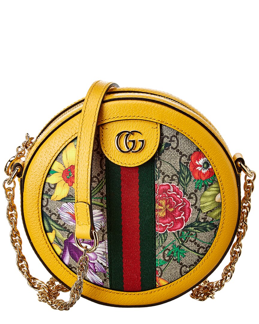 Gucci Ophidia Small GG Flora Canvas & Leather Shoulder Bag
