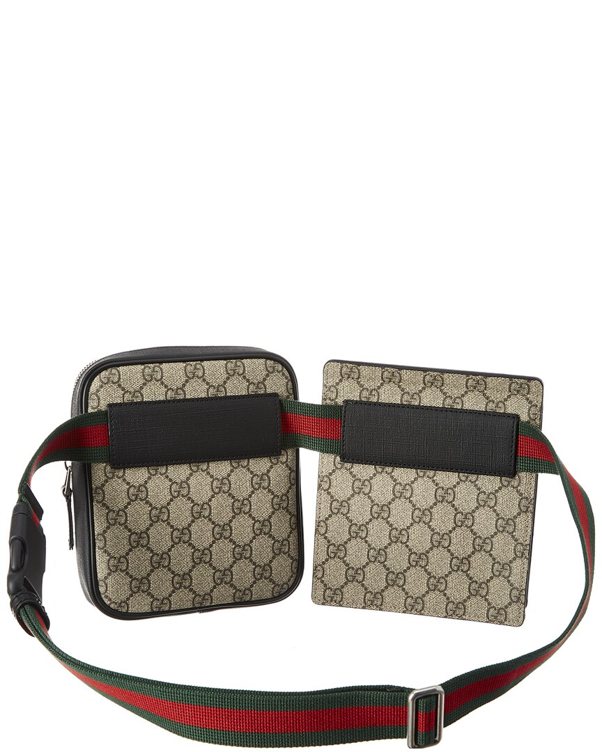 Luxury Gucci Trending 2025 GG Supreme Canvas & Leather Belt Bag