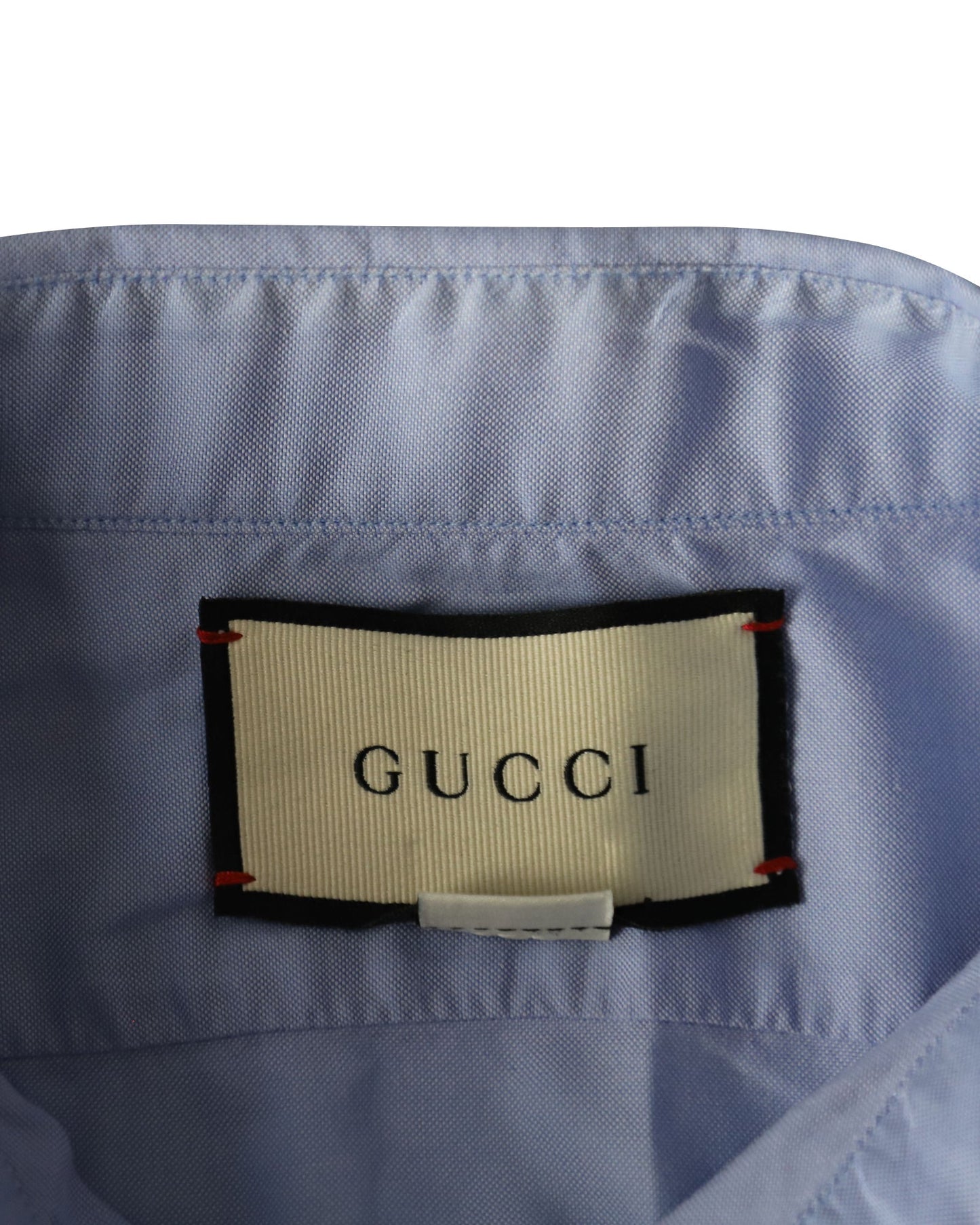 Luxury Gucci Trending 2025 Button-Down Shirt in Light Blue Cotton
