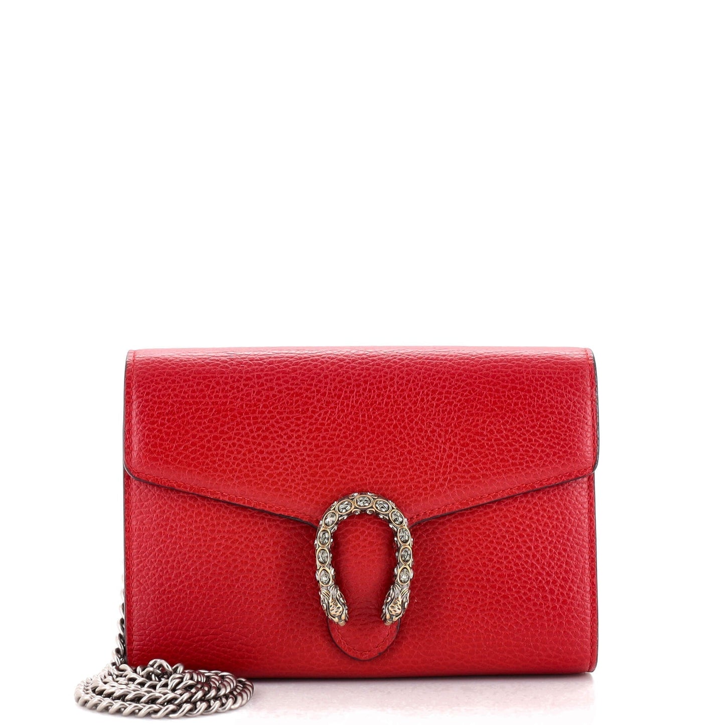Luxury Gucci Trending 2025 Dionysus Chain Wallet Leather with Embellished Detail Small