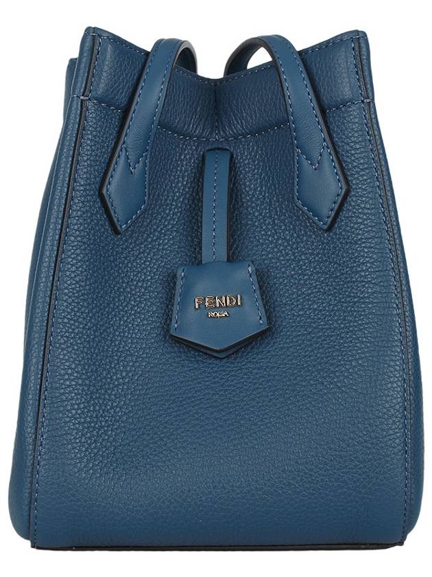 Luxury Fendi Origami Mini Bucket Bag Blue