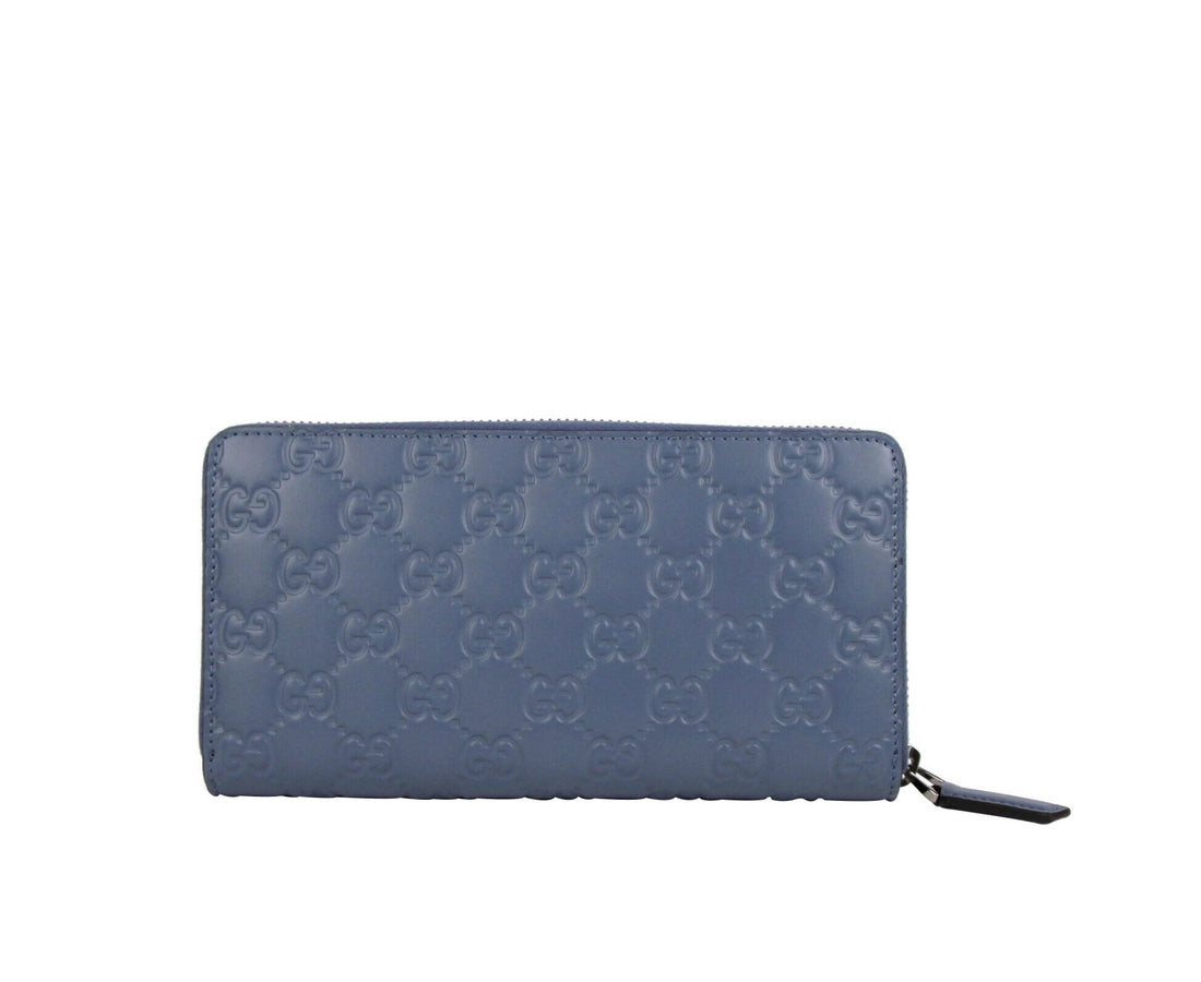 Gucci Women's Periwinkle Leather Zip Around Wallet