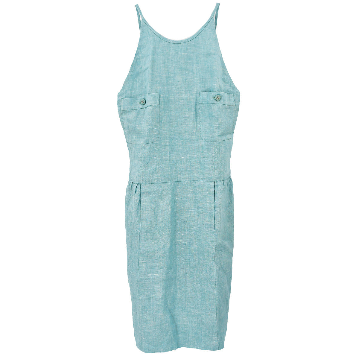 Luxury Chanel 1996 Spring Setup Suit Jacket Dress Light Blue #40