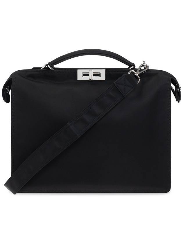 Luxury Fendi Peekaboo ISeeU Medium Tote Bag Black