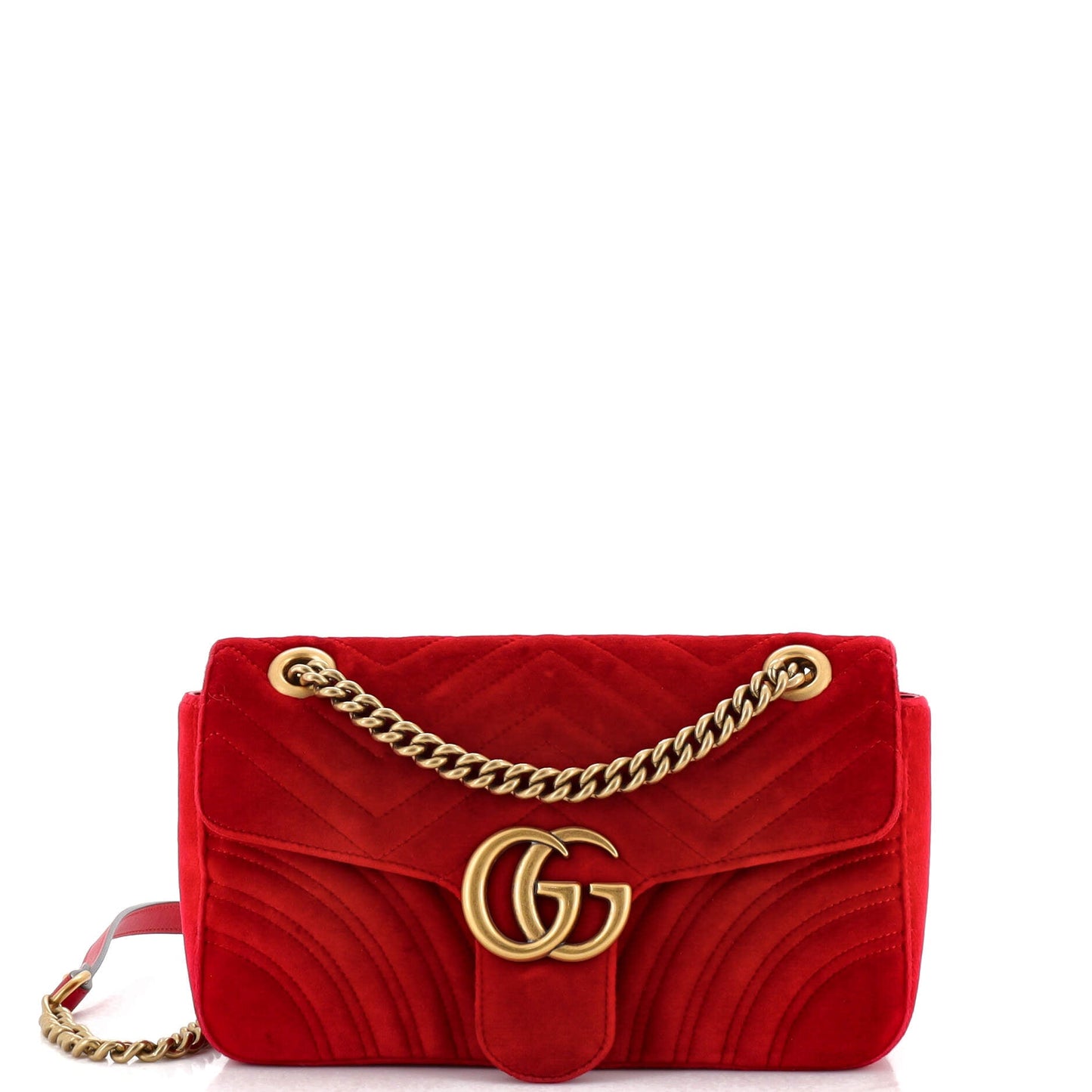 Luxury Gucci Trending 2025 GG Marmont Flap Bag Matelasse Velvet Small