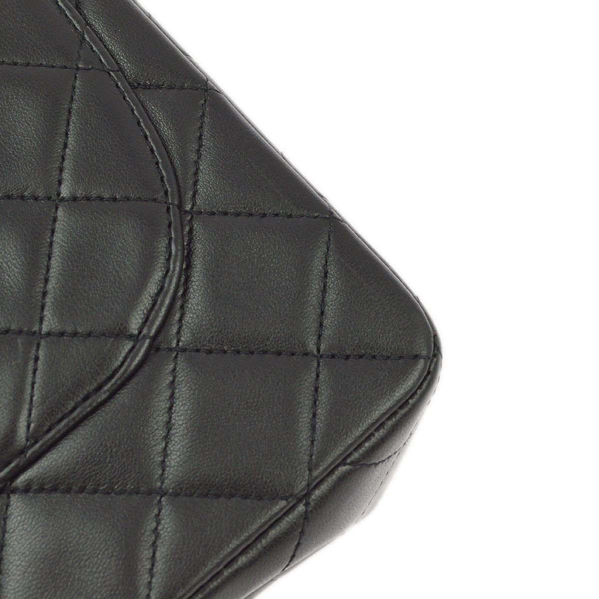 Chanel 1991-1994 Lambskin Small Classic Double Flap Shoulder Bag
