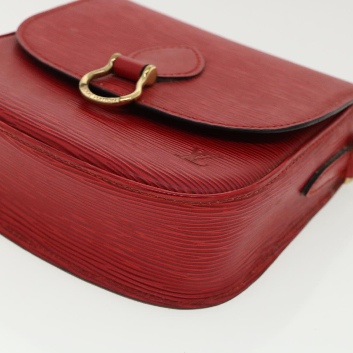 LOUIS VUITTON Epi Saint Cloud PM Shoulder Bag Red M52217 LV ep082