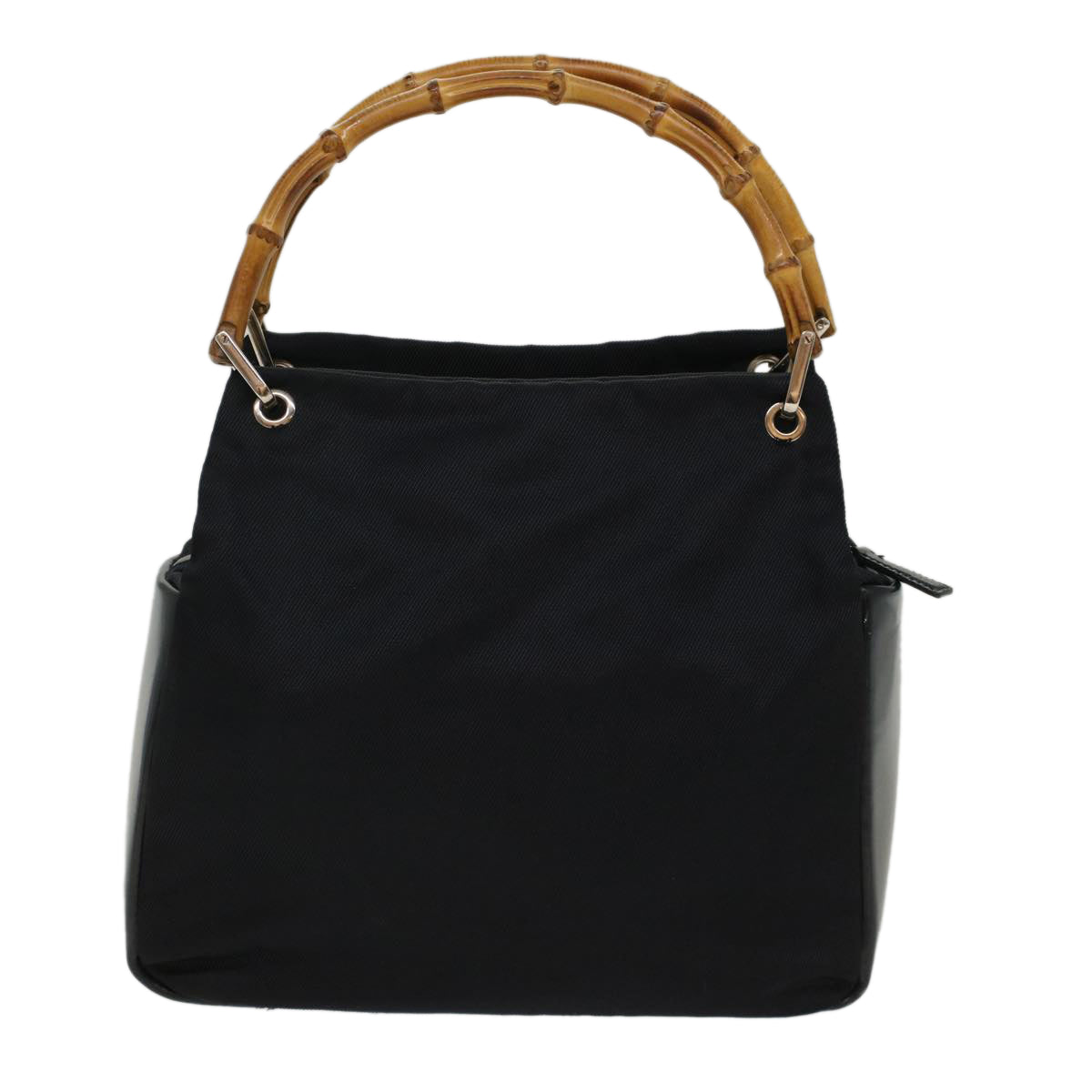 Luxury Gucci Bamboo Hand Bag Nylon Black 000 3444 0580  ep1560