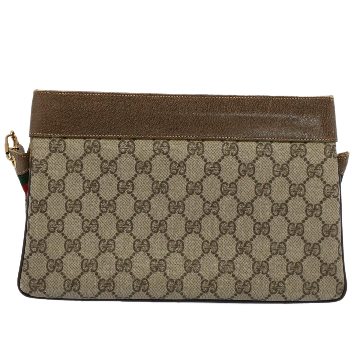 Luxury Gucci GG Canvas Web Sherry Line Shoulder Bag Beige Red Green  ep1575