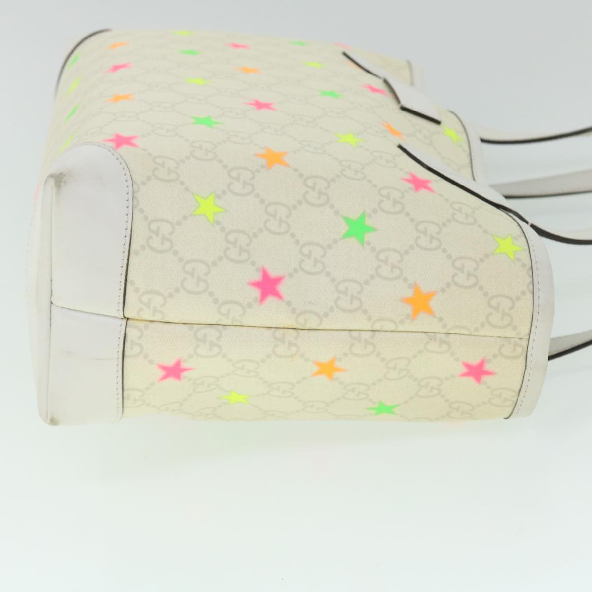 Luxury Gucci GG Canvas Star Tote Bag PVC Leather White 309499  ep1600