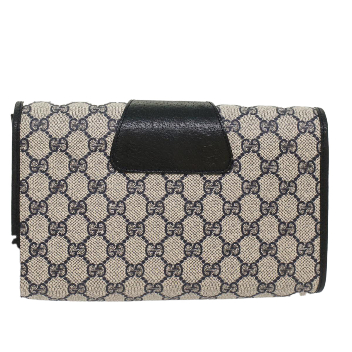 Luxury Gucci GG Canvas Sherry Line Clutch Bag Gray Red Navy 89 01 030  ep1612