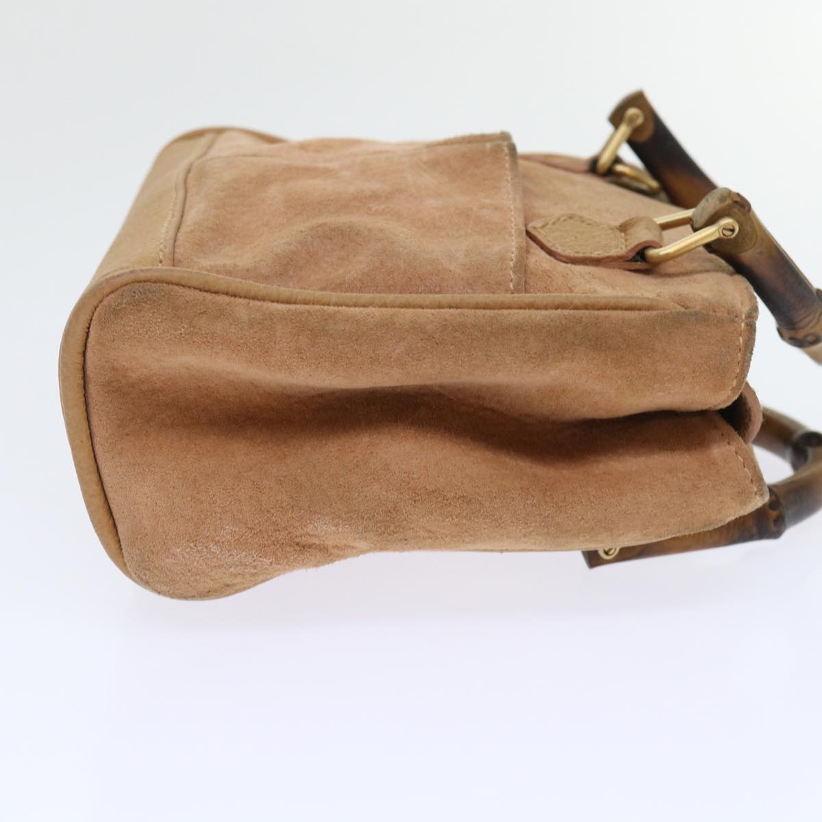 Luxury Gucci Bamboo Hand Bag Suede 2way Brown 007 1793 0238  ep1620