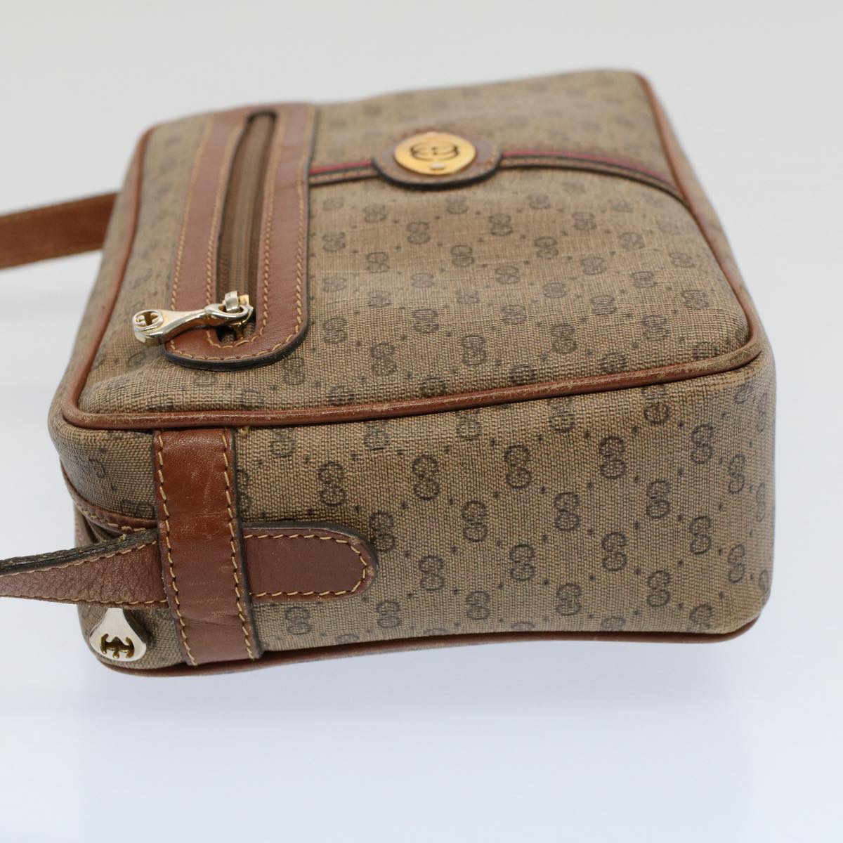 Luxury Gucci Micro GG Canvas Web Sherry Line Shoulder Bag Beige Red 007 904  ep1647