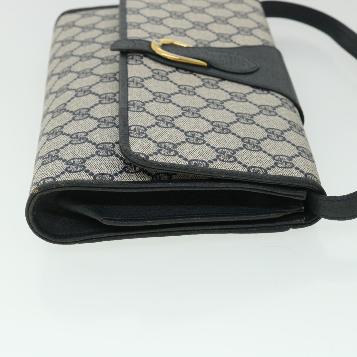 Luxury Gucci GG Canvas Shoulder Bag PVC Leather Navy  ep1671