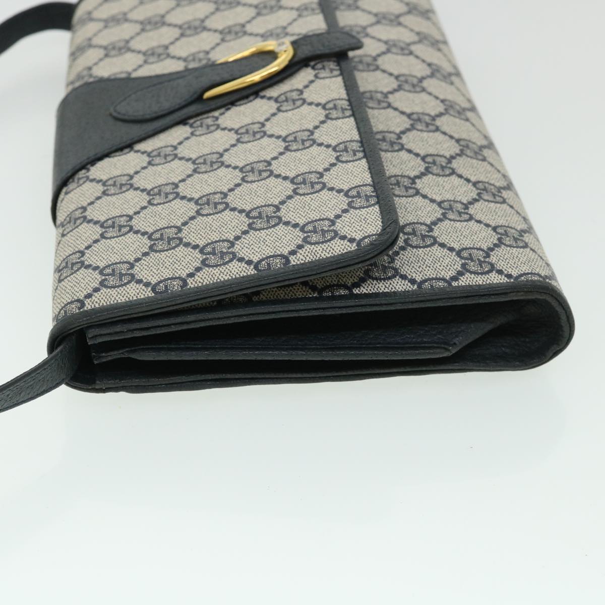 Luxury Gucci GG Canvas Shoulder Bag PVC Leather Navy  ep1671