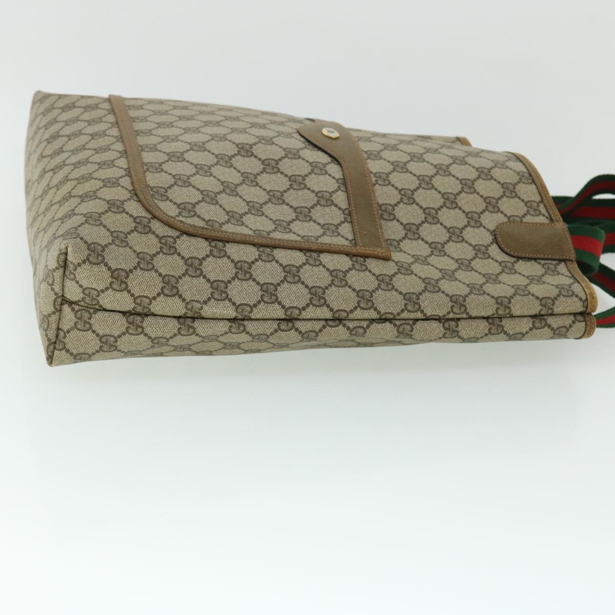 Luxury Gucci GG Canvas Web Sherry Line Tote Bag Beige Red Green 39 02 003  ep1702