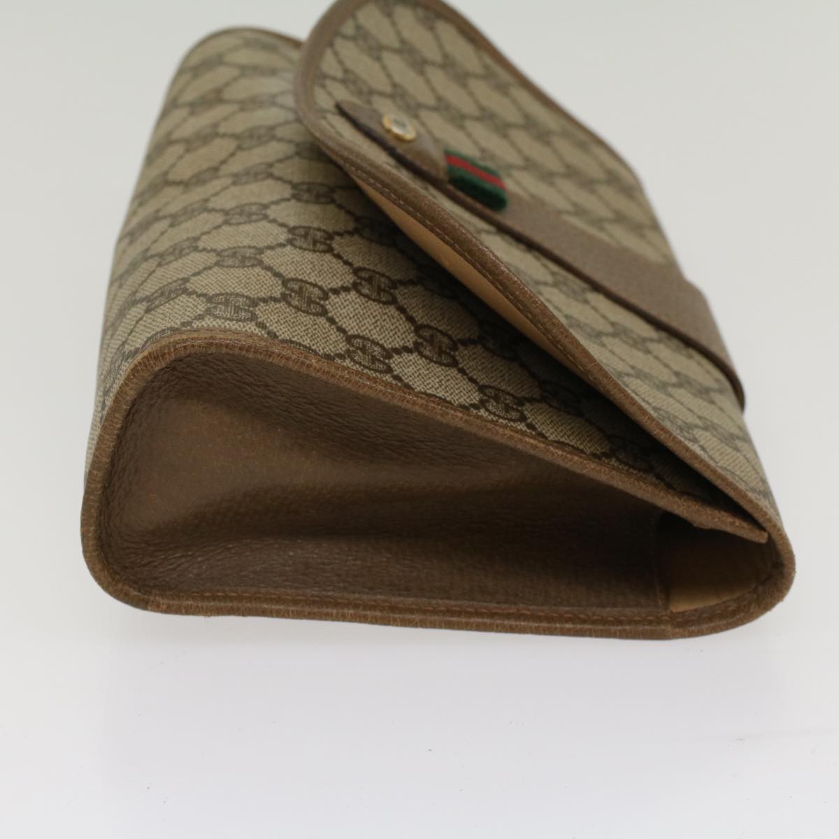Luxury Gucci GG Canvas Web Sherry Line Clutch Bag Beige Red Green 89 01 030  ep1704