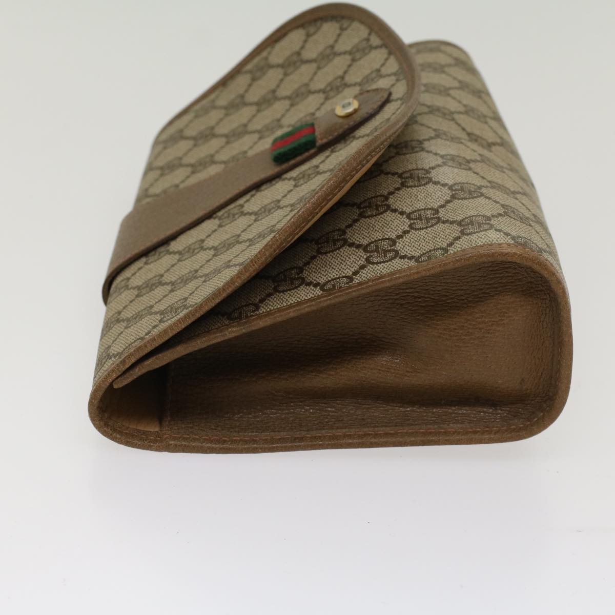 Luxury Gucci GG Canvas Web Sherry Line Clutch Bag Beige Red Green 89 01 030  ep1704