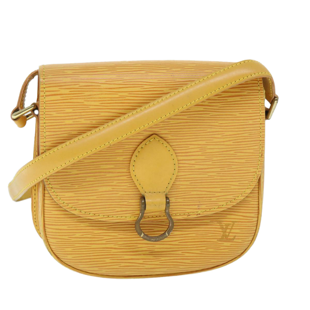LOUIS VUITTON Epi Saint Cloud PM Shoulder Bag Yellow M52219 LV ep1754