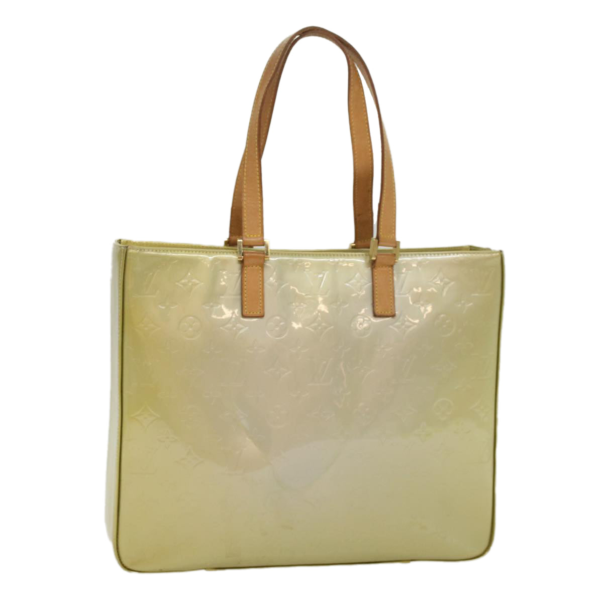 LOUIS VUITTON Monogram Vernis Columbus Tote Bag Gris M91028 LV ep1759
